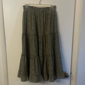 Green floral Maternity Skirt